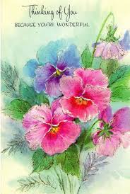 Thinking Of You Card Vintage Flowers Spring Pink Pansy 1960 S Nos Thinking Of You Hugs And Kisses Quotes Thinking Of You Quotes