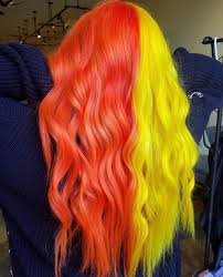 Arctic Fox Hair Color Lovelydinosaurs When Life Gives You Lemons Make Orange Juice And Leave The World W In 2020 Half Colored Hair Split Dyed Hair Bright Hair Colors