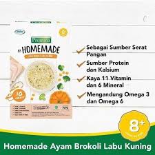 Produk bubur bayi ini homemade, dengan bahan organic, serta tanpa garam dan gula. Bubur Bayi Promina Homemade Ayam Brokoli Labu Kuning 100gr Shopee Indonesia