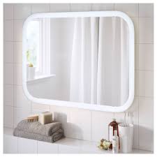 Storjorm Mirror With Integrated Lighting White 80x60 Cm Ikea Mirror With Built In Lights Ikea Mirror Lights Ikea Bathroom Mirror