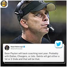 Watched game last night , all I can say is I'm glad Mcvay decided to come  back ! Could you imagine how horrible things would be in Sean Payton got  the job ,