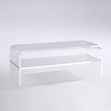 Height 15, length 38, width 15.5 great vintage condition! Waterfall Table Boda Acrylic
