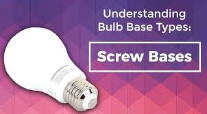Bulb Types Chart Caravan Home Understanding Light Base Screw