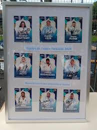 Vous les reconnaissez? Leslian et son papa David Gaubert ont eu la chance  de les rencontrer et d obtenir l autographe de chacun. Merci à vous pour ce  joli cadre que vous