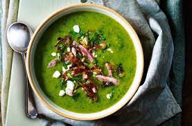 Ham And Pea Soup With Crispy Onions And Feta Tesco Real Food Recipe Soup Recipes Tesco Real Food Healthy Soup Recipes