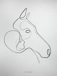 Abstract Black And White Animal Drawings Black And White Line Art One Line Animal Drawing Original Abstract Horse Art In 2020 Abstract Line Art Abstract Horse Art Abstract Horse