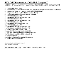 You can & download or print using the browser document reader options. Biology Homework Cells Unit Chapter 7 Ppt Video Online Download