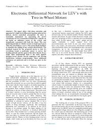 Maybe you would like to learn more about one of these? Electronic Differential Network For Lev S With Two In Wheel Motors Pdf Vehicles Engines