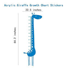 Hiltow Acrylic Giraffe Growth Chart Stickers Measure Height