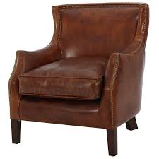 Adelbert Kraig Armchair Leather Chair Leather Accent Chair Leather Armchair