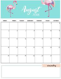 August 2018 Calendar Cute August Calendar 2018 Calendar Template Cute Calendar