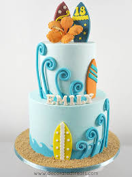 You can find many comforters, sheet sets, quilts, and duvet covers to match this theme or opt for an ombre of blue, cream, and white shades to evoke the same feel. Beach Birthday Cake A Decorating Tutorial Decorated Treats
