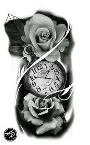 Bird And Rose Tattoo Simple Sleeve Tattoos Bird Ideas Clock Tattoo Clock Tattoo Design Tattoo Designs