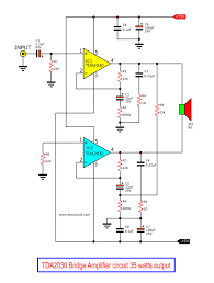 It's 200 watts amplifier circuit diagram. Tda2030 Bridge Amplifier Circuit Diagram With Pcb 35w Rms Eleccircuit Audio Amplifier Circuit Diagram Electronics Circuit