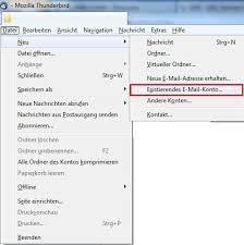 In mozilla thunderbird, from the tools menu select account settings. 1 1 Hilfe Center 1 1 E Mail Konto In Thunderbird Einrichten