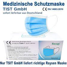 50 X Raysen Medizinische Mundschutz Maske Gesichtsmaske Atemmaske Mund Nase Schutz Hygienemaske 3 Lagig Einweg Norm En1468 Gesichts Masken Gesichtsmaske Masken