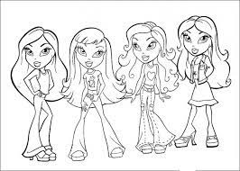 Jade, cloe, yasmin and sasha coloring page from bratz category. 20 Free Printable Bratz Coloring Pages Everfreecoloring Com