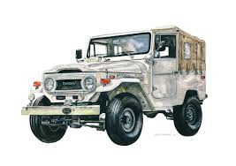 Be Honest The Water Color Paintings Of Claudia Liebenberg Land Cruiser Toyota Land Cruiser Female Motorcycle Riders