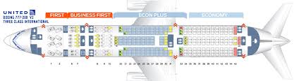Seat rows are numbered from 1 to 42. Seat Map Boeing 777 200 United Airlines Best Seats In Plane