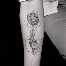 Anatomical Heart Brain Tattoo Designs Geometrictattoos Brain Tattoo Anatomical Tattoos Heart Tattoo Designs