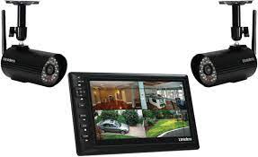 Amazon Com Uniden Uds655 7 Inch Video Surveillance With 2 Outdoor Cameras And 4gb Microsd Card Complete Surveillance Systems Electronics