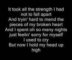 At first i was afraid, i was petrified / kept thinkin' i could never live without you by my side / but then i spent so many nights thinkin' how you did me wrong / and i grew. Pin On Lyrics About Life