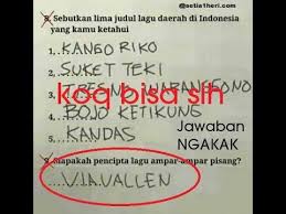 Bukannya menjawab dengan benar, mereka justru menuliskan hal yang kocak. Jawaban Soal Ujian Siswa Bikin Ngakak Youtube