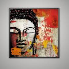 Black And White Acrylic Painting Buddha Large Hand Painted Square Abstract Buddha On Canvas Handmade Etsy In 2020 Buddha Painting Canvas Buddha Art Painting Buddha Painting