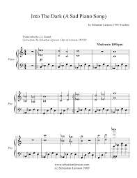 A tempo t t cresc. Sebastian Larsson Into The Dark A Sad Piano Song Pdf Pobierz Pdf Z Docer Pl