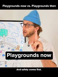 Playgrounds now vs. Playgrounds then 🛝