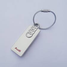 Audi Satin Chrome High Quality Gift Keyfob Key Ring High Quality Gifts Key Fobs Gifts