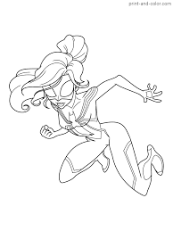 Seems like your kid's super hero is on a mission! Spider Gwen Coloring Pages Coloring Home
