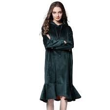 Thermal Warm Winter Dress Fleeced Women Hooded Long Velour Dresses Plus Size Xl To 4xl In Dresses From Women S Clothing Accessories On Winter Dresses Dresses Plus Size Dresses