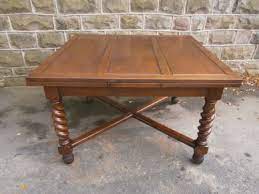 Large vintage solid oak refectory style drawleaf dining table 260cm by 90cm open. Large Antique Oak Barley Twist Extending Dining Table Kitchen Table 8 10 Seater 305964 Sellingantiques Co Uk
