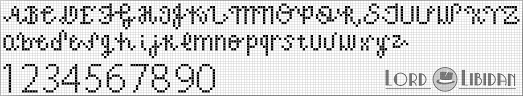 The main body of most of the letters and numbers are 5 or 6 stitches wide. Over 50 Free Cross Stitch Alphabets Fonts Lord Libidan