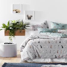 Queen quilt cover doona set 100 linen blue stripe french flax. Home Republic Alfie Quilt Cover Set Bedroom Adairs