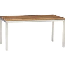 Reclaimed Wood Top Stainless Steel Base 60x36 Parsons Dining Table Crate And Barrel Stainless Steel Kitchen Table Dining Table Table