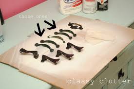 How To Paint Hardware The Right Way Classy Clutter Painting Hardware Kitchen Hardware Painting Cabinets