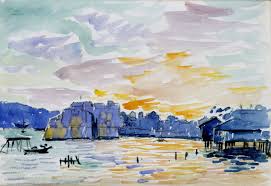 Henri Edmond Cross Le Mourillon 1906 Aquarelle Et Crayon Noir Sur Papier Velin 16 9 X 24 7 Cm C Muma Le Havre Croix Peintes Les Arts Art