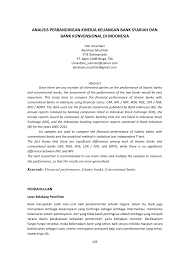 Sadeli pada tahun 2002, laporan baca juga artikel terkait tentang sistem bagi hasil syariah perhitungan dan skema yang laporan keuangan konvensional serta laporan keuangan syariah pada dasarnya adalah jenis. Pdf Analisis Perbandingan Kinerja Keuangan Bank Syariah Dan Bank Konvensional Di Indonesia