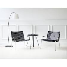 Cane Line Straw Lounge Chair Cushion Fabric Black Composite Leather Rattan Dining Chairs Furniture Lounge Furniture