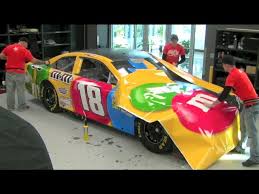 It`s a fictional model, so no expect known brands in the body, just fantasy logos. Incredible 2013 Kyle Busch M M S Nascar Wrap Time Lapse How Nascar Cars Are Painted Youtube