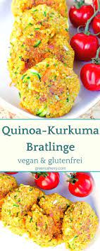Knusprige Quinoa Kurkuma Bratlinge Vegan Glutenfrei Greeny Sherry Vegane Rezepte Grun Er Leben Vegan Food Life Leckere Vegane Rezepte Lecker Kochen Gesunde Rezepte
