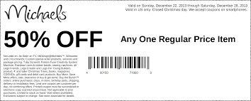Pinned December 22nd 50 Off A Single Item At Michaels Coupon Via The Coupons App Printable Coupons Close To My Heart Coupons