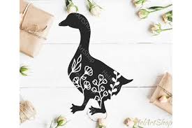 Free icons of flower in various ui design styles for web, mobile, and graphic design projects. Goose Svg Farm Animal Svg Floral Goose Svg 439644 Svgs Design Bundles