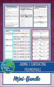 Adding Subtracting And Classifying Polynomials Notes Scavenger Hunt Quiz Adding And Subtracting Polynomials Polynomials Adding And Subtracting