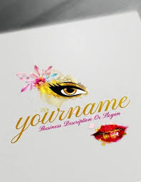 logo with free watercolor makeup logo maker
