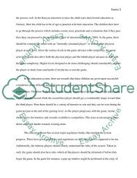 Memoir excerpt of an editorial letter. Serious Game Critique Essay Example Topics And Well Written Essays 750 Words 1
