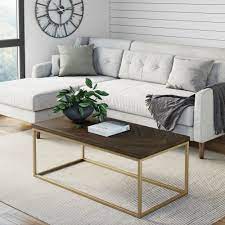 Nathan James Doxa Modern Industrial Wood Coffee Table With Black Metal Box Frame And Dark Walnut Finish Walmart Com Coffee Table Coffee Table Wood Rectangle Coffee Table Wood