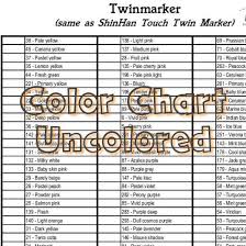 Twinmarker Color Chart 214 Colors